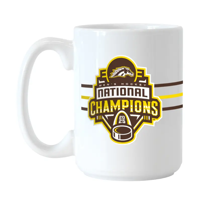Western Michigan 2025 Mens Hockey Champions 15oz Sublimated Mug