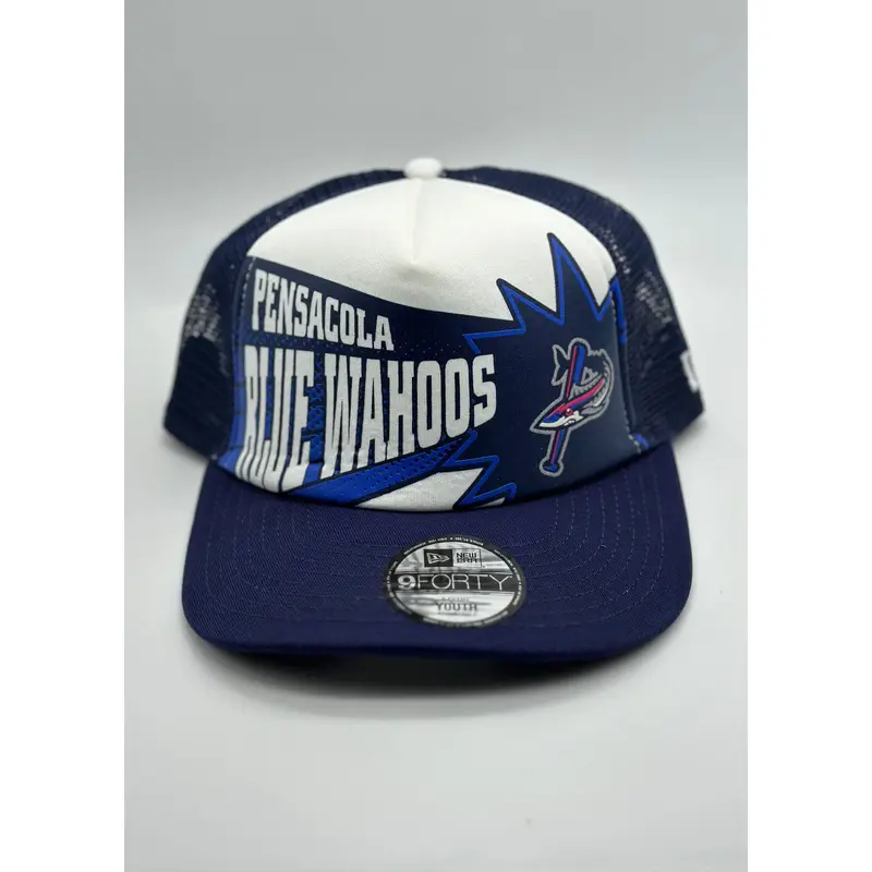 Pensacola Blue Wahoos New Era Youth Foam Trucker