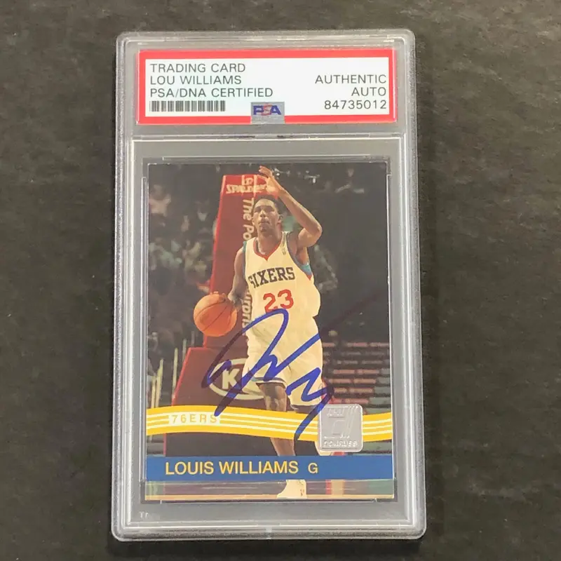 2010-11 Panini Donruss #28 Lou Williams Signed Card AUTO PSA Slabbed 76ers