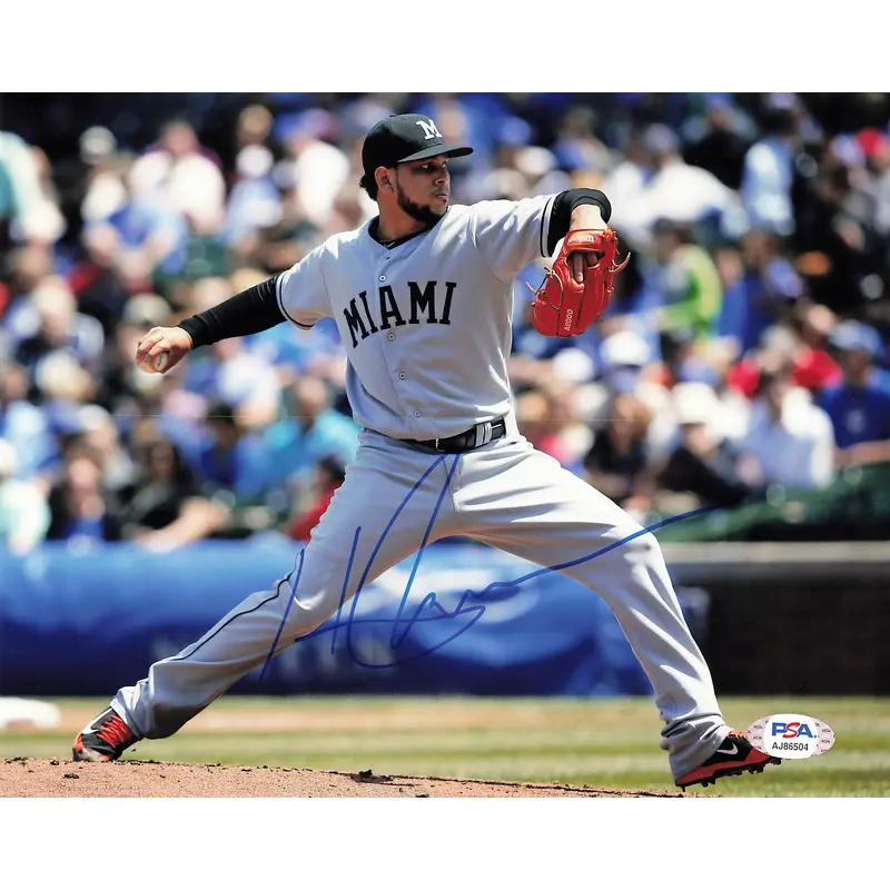 HENDERSON ALVAREZ Signed 8x10 Photo PSA/DNA Miami Marlins Autographed