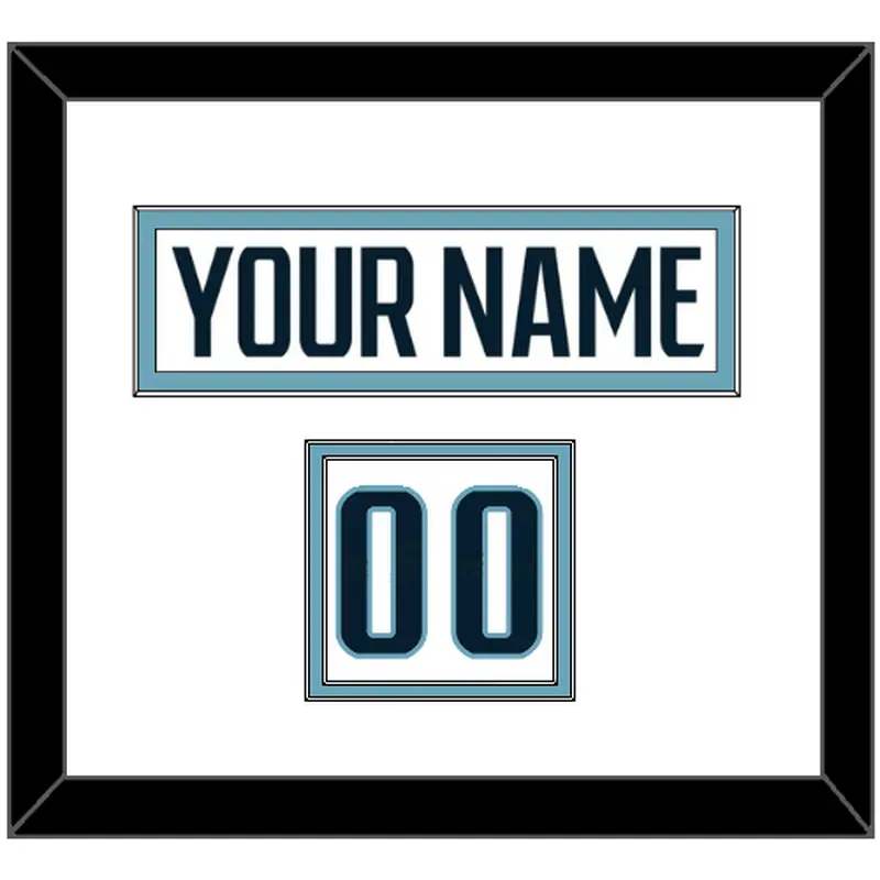 Seattle Nameplate & Number (Shoulder) - Road White - Double Mat 1