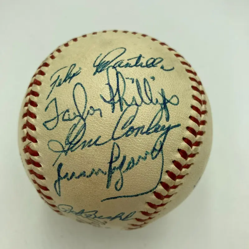 1957 Milwaukee Braves World Series Champs Team Signed Baseball Hank Aaron JSA