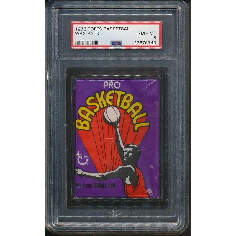 1972/73 Topps Basketball Unopened Wax Pack PSA 8