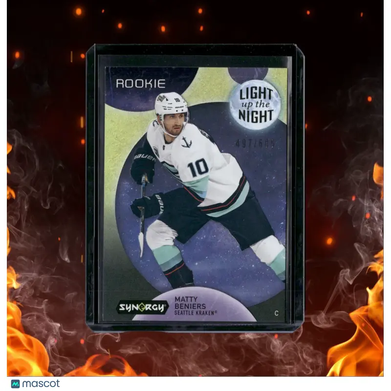 2022-23 Upper Deck Synergy Matty Beniers Light Up the Night Yellow Rookie