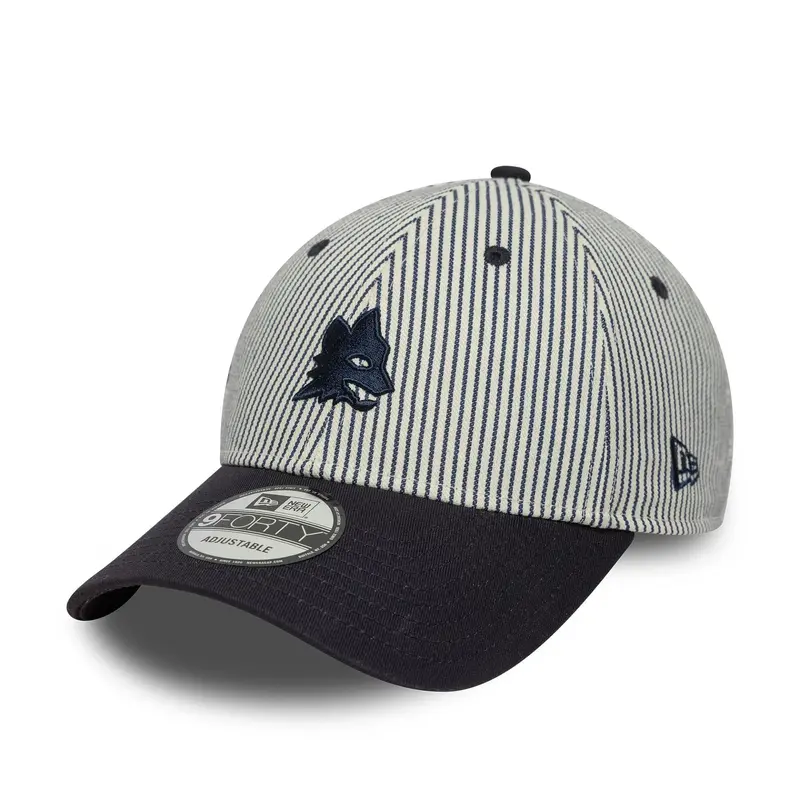 AS Roma Pinstripe Navy 9FORTY Adjustable Cap