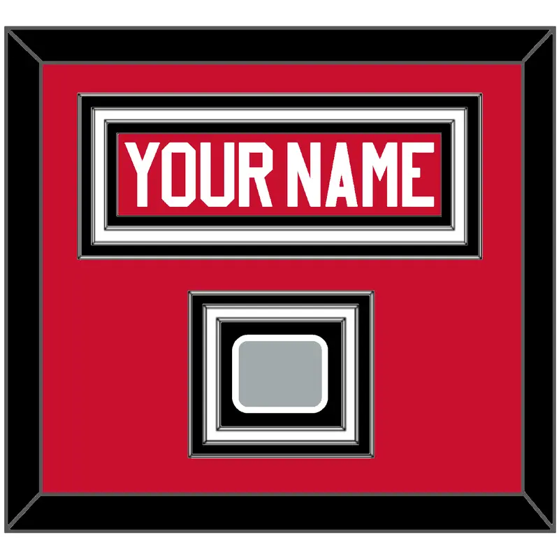 Chicago Nameplate & Stanley Cup Champions Patch - Home Red (2007-2017) - Triple Mat 1