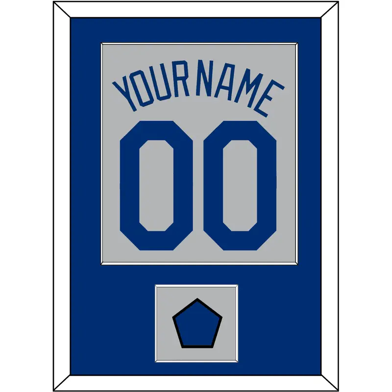 Los Angeles Name, Number & Logo Patch - Road Gray - Single Mat 2