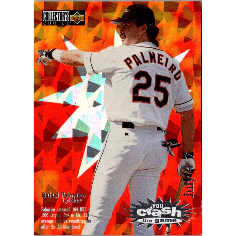 1996 Collector's Choice You Crash the Game Rafael Palmeiro #CG3A