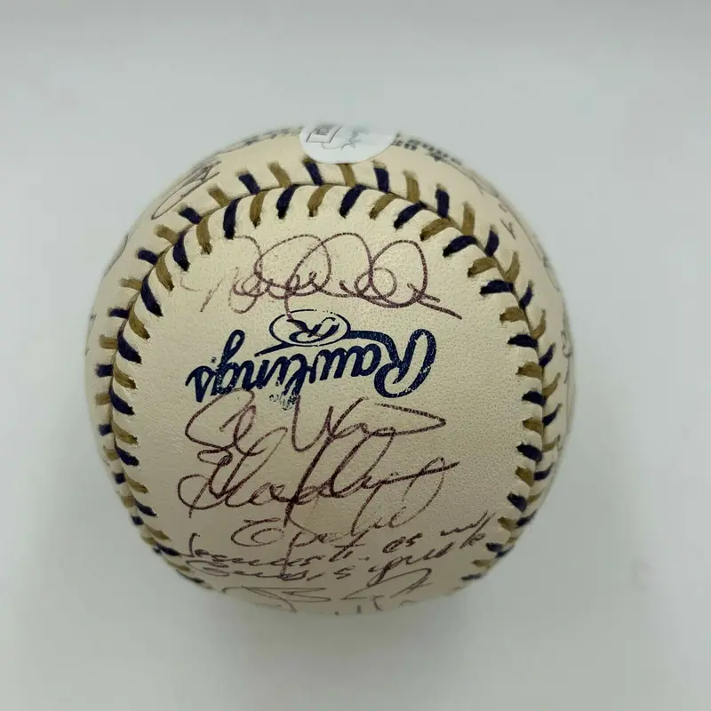 Derek Jeter Mariano Rivera 2002 All Star Game Team Signed Baseball JSA COA