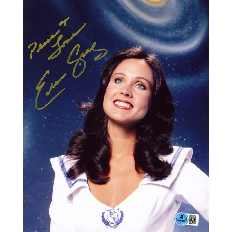 Erin Gray Buck Rogers 25th Century "Peace & Love" Signed 8x10 Photo BAS #BR29438
