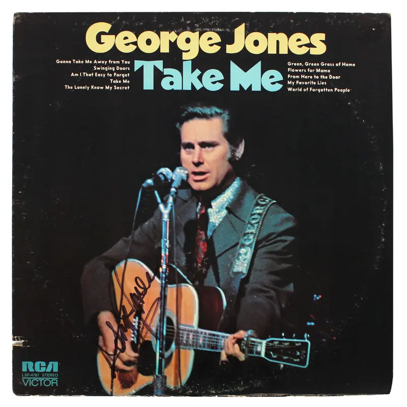 George Jones Authentic Signed Working Class Dog Album Cover BAS #BG90697