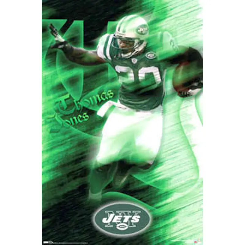 Thomas Jones "Jet Propelled" New York Jets NFL Poster - Costacos 2007