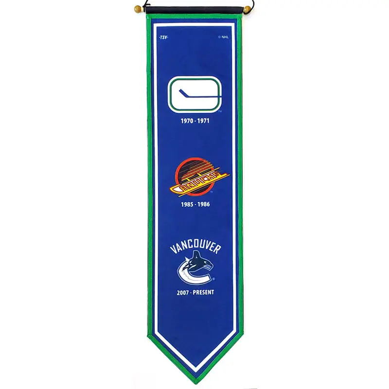 Vancouver Canucks Logo Heritage Premium Felt Wall Banner - The Sports Vault Canada
