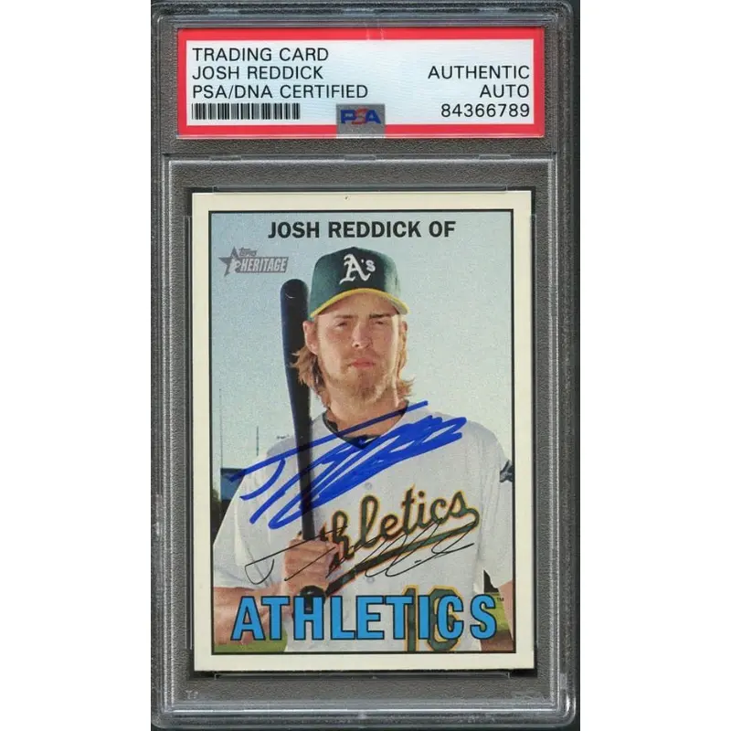 2016 Topps Heritage #143 Josh Reddick Signed Card PSA Slabbed Auto Athletics