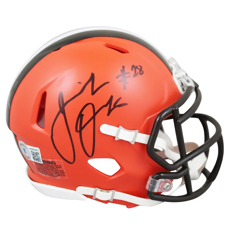 Browns Jeremiah Owusu-Koramoah Authentic Signed Speed Mini Helmet BAS Witnessed