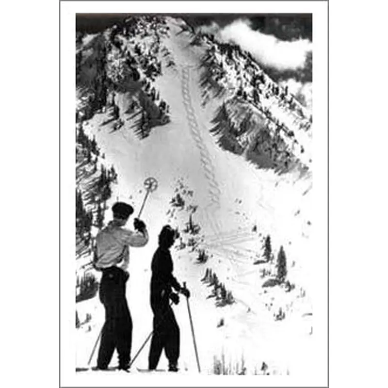Classic Figure 8 (1940s) Vintage Skiing Poster Reprint - Mountain Chalet