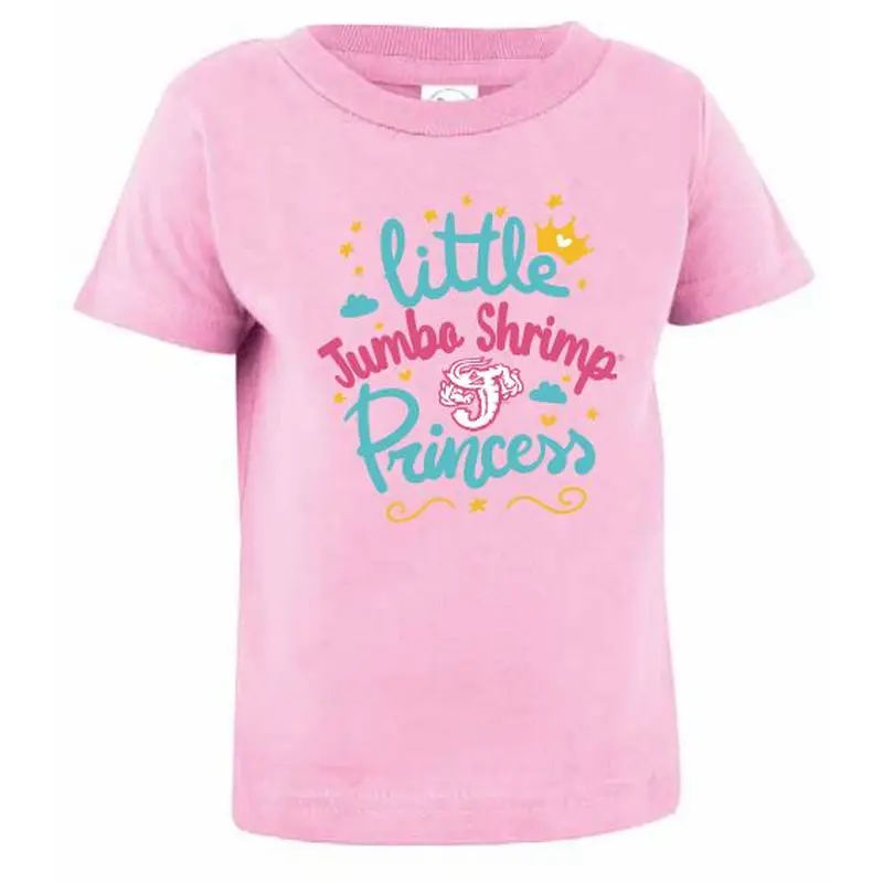 Jacksonville Jumbo Shrimp Soft As A Grape Pink Jumbo Shrimp Princess Infant Tee