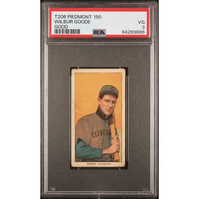 Wilbur Goode Good 1909-11 T206 Piedmont 150 PSA 3 Very Good