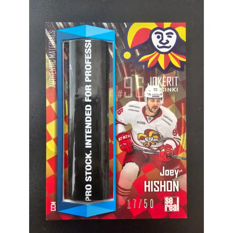 2016-17 Cereal Jokerit Stick - Joey Hishon #JOK-STI-014 /50