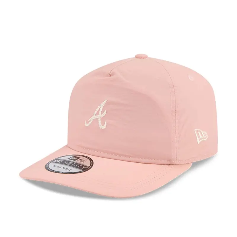 Atlanta Braves MLB Blush Crinkle Pastel Pink 19TWENTY Adjustable Cap