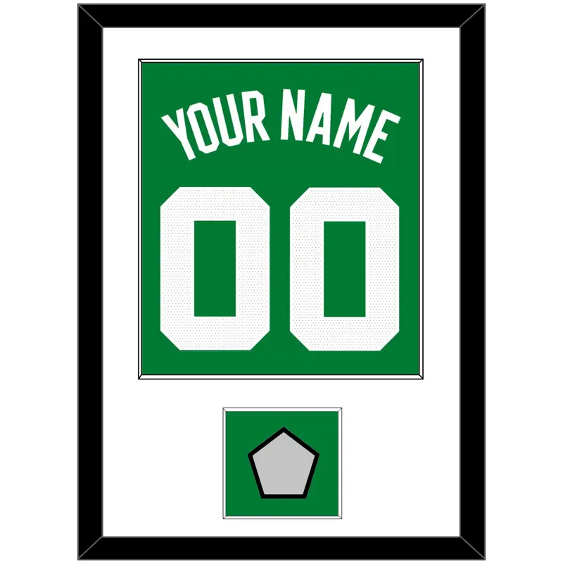 Boston Name & Number With Champions Patch - Green Icon - Single Mat 1