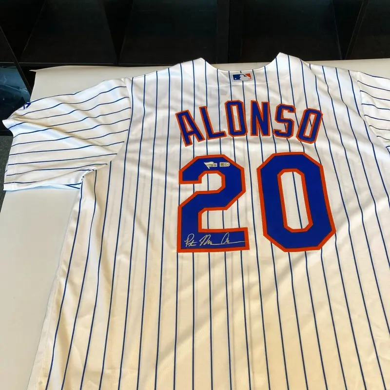Pete Alonso "Peter Morgan" Full Name Signed New York Mets Jersey Fanatics