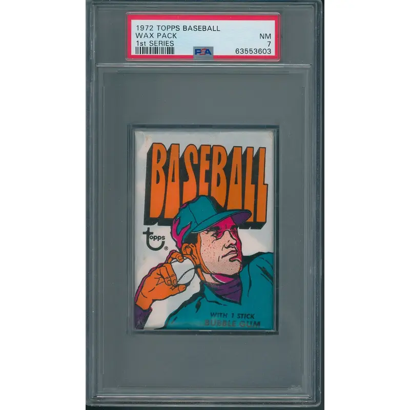 1972 Topps Baseball 1st Series Unopened Wax Pack PSA 7