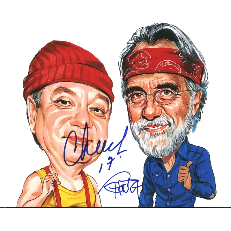 Cheech Marin & Tommy Chong Up in Smoke Authentic Signed 8x10 Photo BAS #B61886