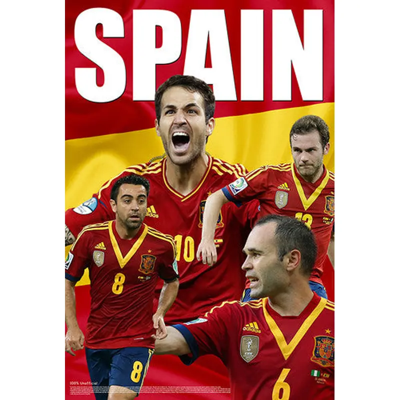 Spain World Cup 2014 "Power Four" (Mata, Iniesta, Xavi, Fabregas) Soccer Poster - Starz
