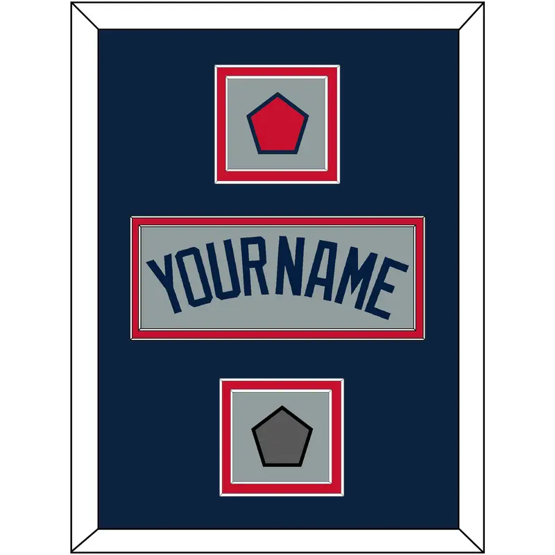 Boston Name, Logo Patch & World Series Champions Patch - Road Gray (2009-2013) - Double Mat 3