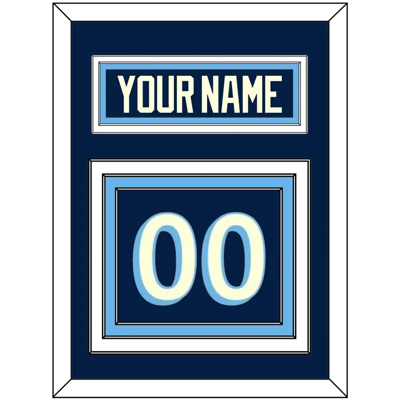 Pittsburgh Nameplate & Number (Back) - 2011 Winter Classic Navy Blue - Triple Mat 2