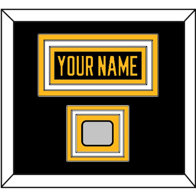 Pittsburgh Nameplate & Stanley Cup Finals Patch - Home Black - Triple Mat 2