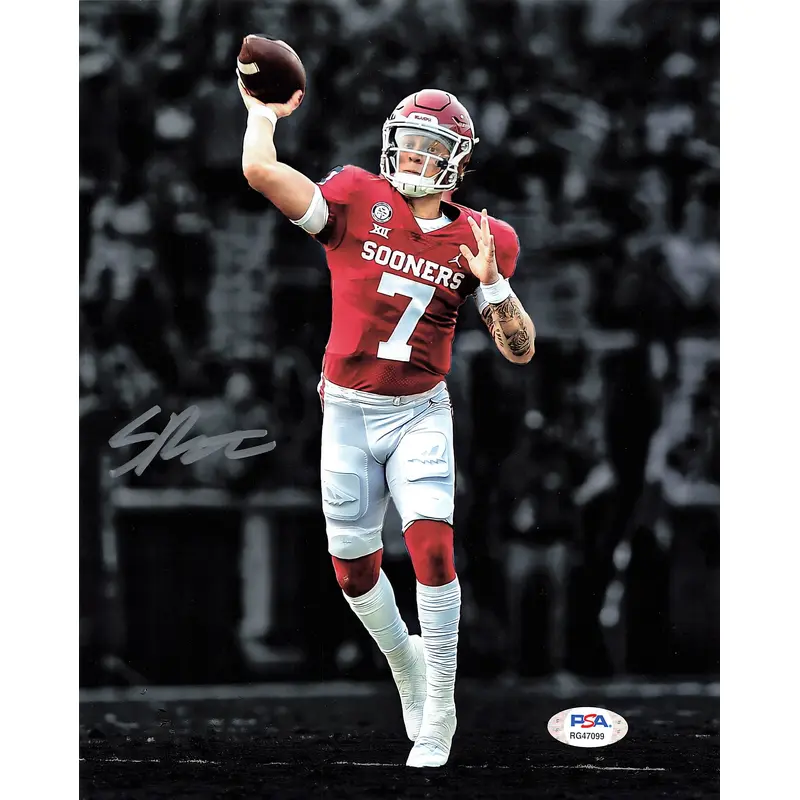 Spencer Rattler Signed 8x10 Photo PSA/DNA Oklahoma Sooners Autographed