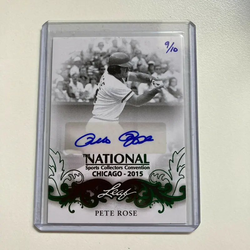 2015 Leaf National Convention Pete Rose Auto #9/10 Signed Baseball Card