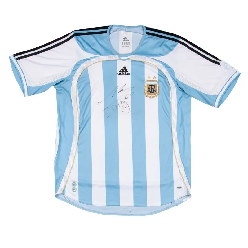 Diego Maradona Signed Argentina Game Model Jersey With JSA COA