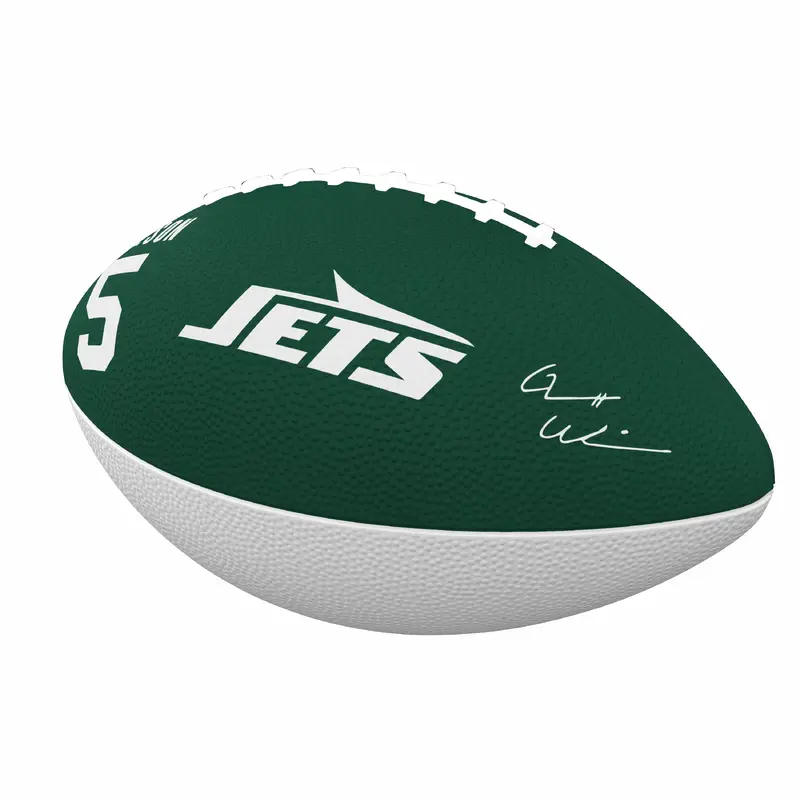 NY Jets Garrett Wilson Players Junior Size Rubber Football