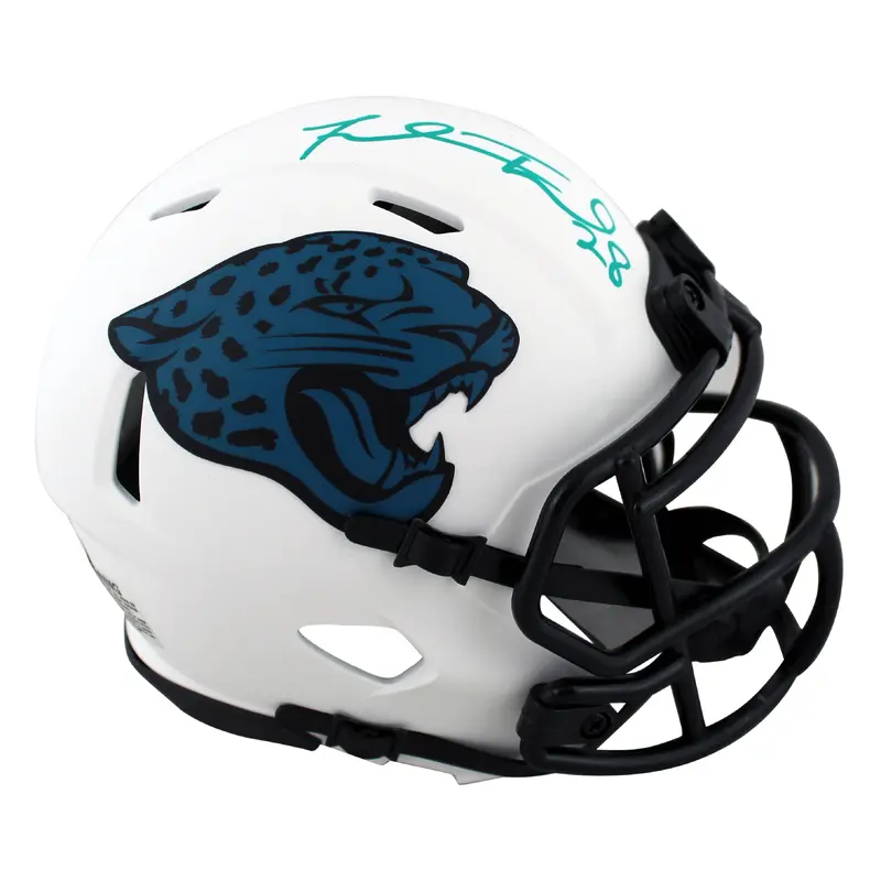 Jaguars Fred Taylor Authentic Signed Lunar Speed Mini Helmet BAS Witnessed