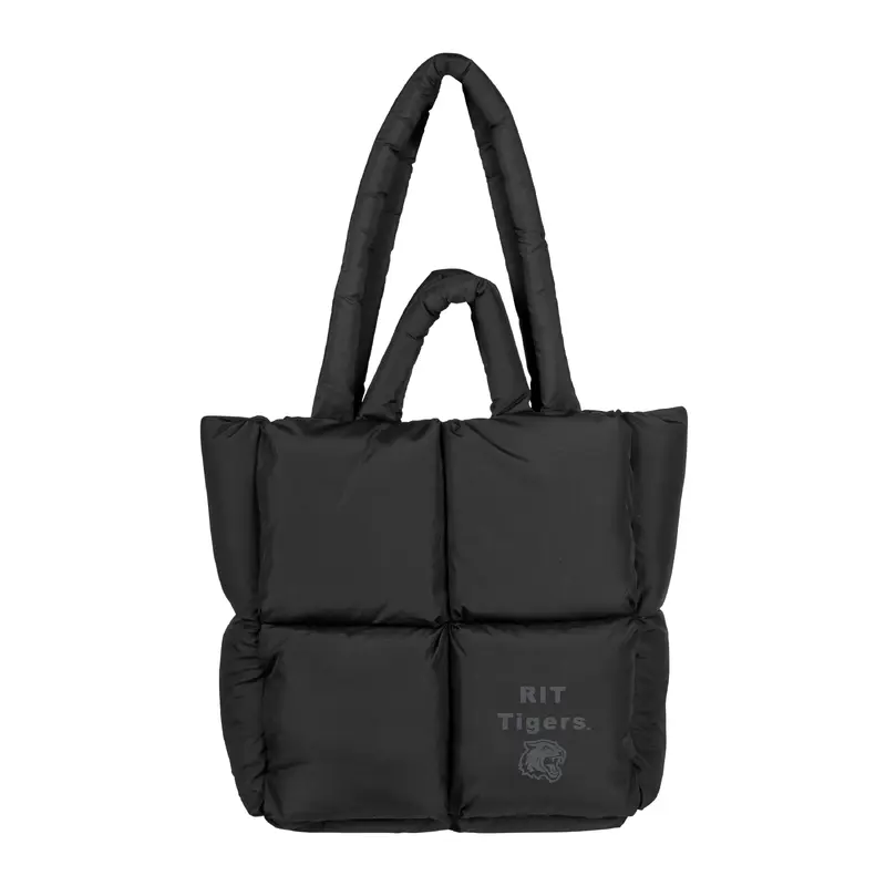 Rochester Inst Tech Puff Black Tote