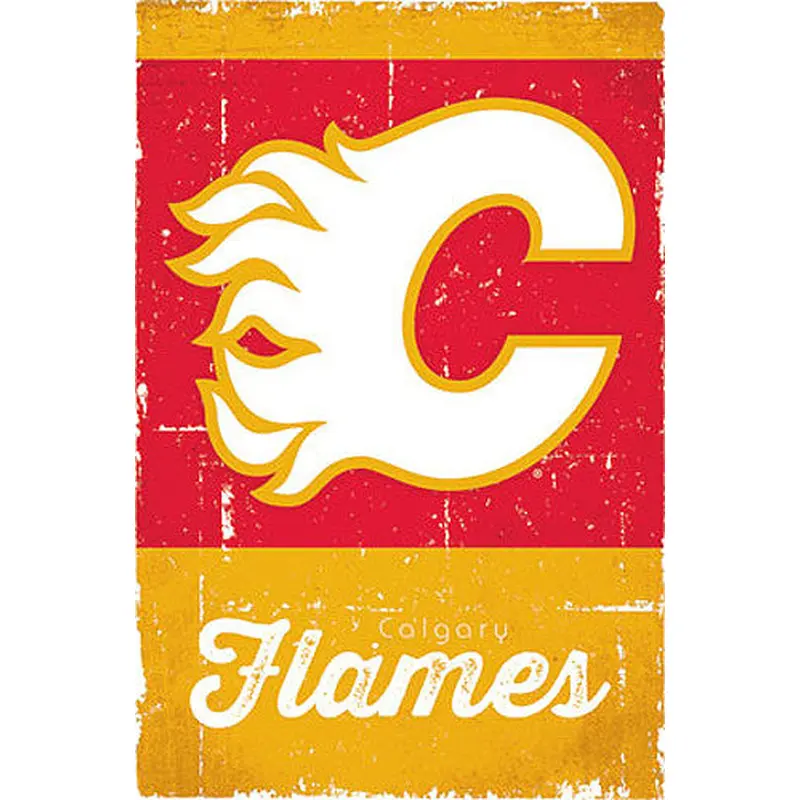 Calgary Flames Retro-Series NHL Team Logo Poster - Costacos Sports
