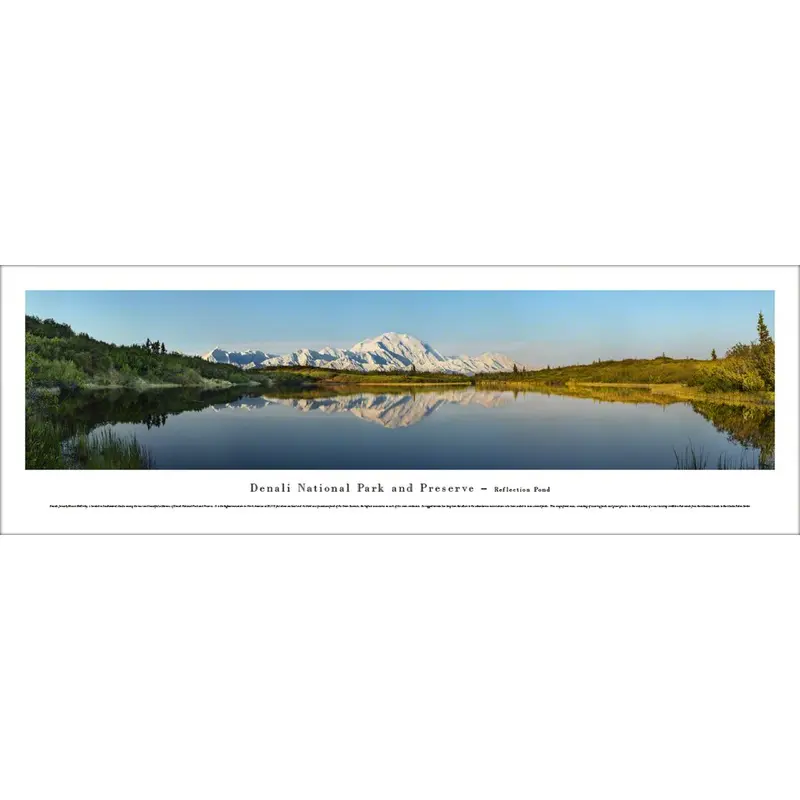 Denali National Park, Mount McKinley, Alaska Panoramic Poster Print - Blakeway Worldwide