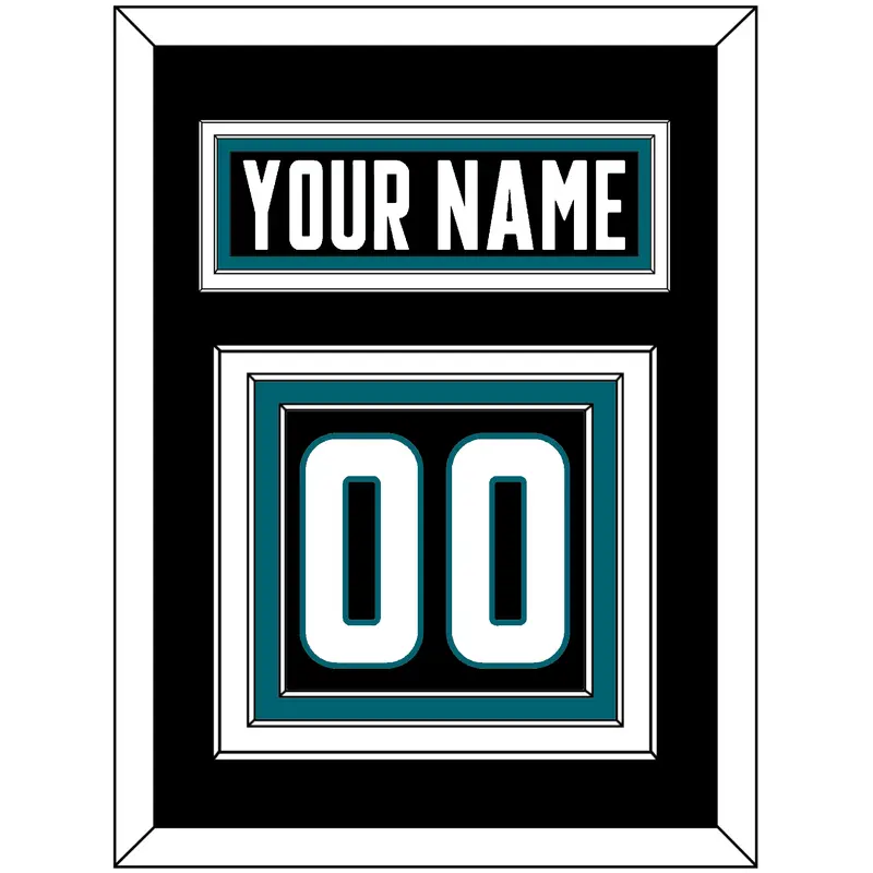 San Jose Nameplate & Number (Back) - Alternate Black - Triple Mat 2