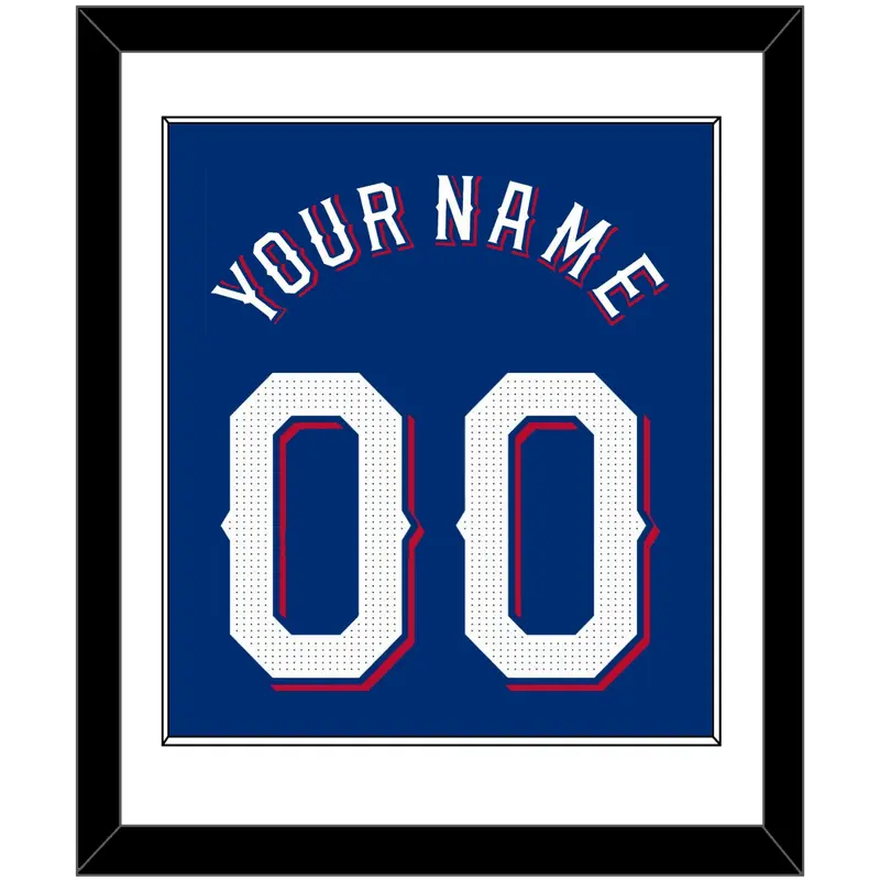 Texas Name & Number - Alternate Blue - Single Mat 1
