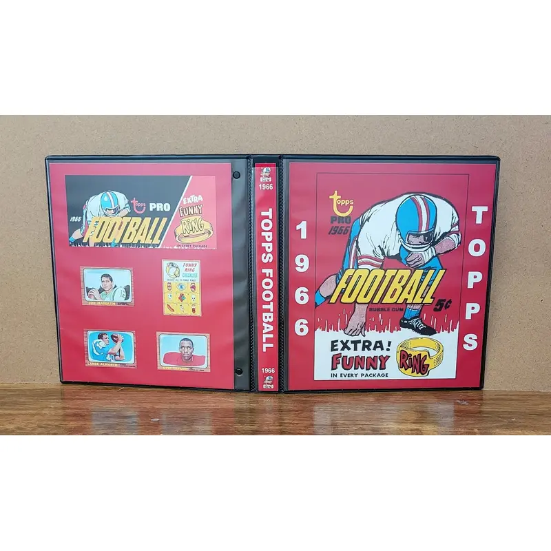 1966 Topps Football Cards Custom Made Album Binder 3 Sizes - 3528