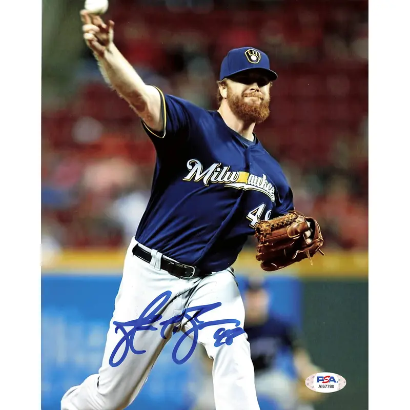Blaine Boyer signed 8x10 photo PSA/DNA Milwaukee Brewers Autographed