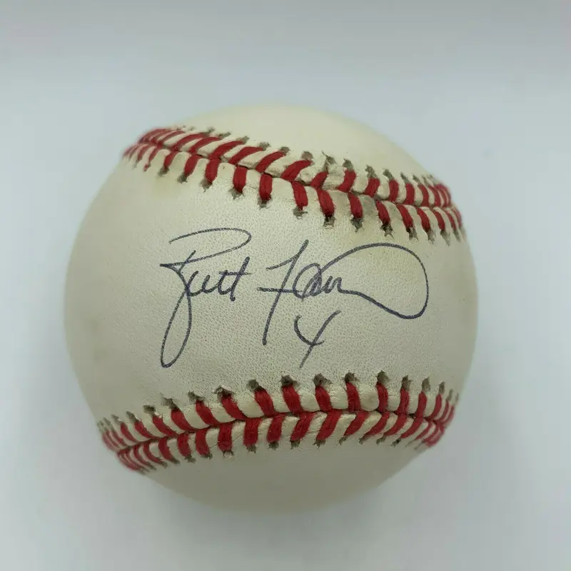 Rare Brett Favre #4 Rookie Era Signed Official National league Baseball PSA DNA