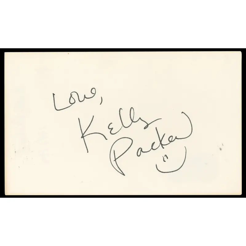 Kelly Packard Baywatch Love Authentic Signed 3x5 Index Card BAS #BP50597