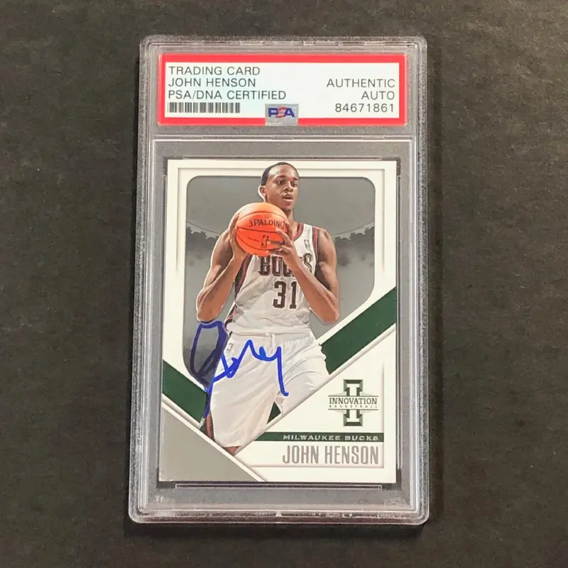 2013-14 Panini Innovation #67 John Henson Signed Card 173/199 AUTO PSA Slabbed Bucks
