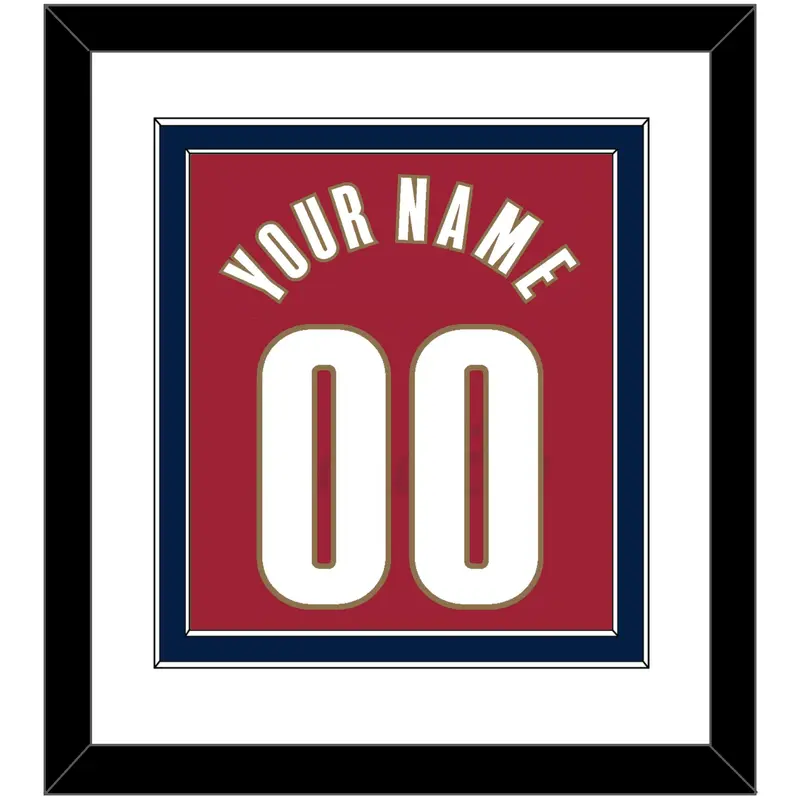 Cleveland Name & Number - Road Red (2003-2010) - Double Mat 1