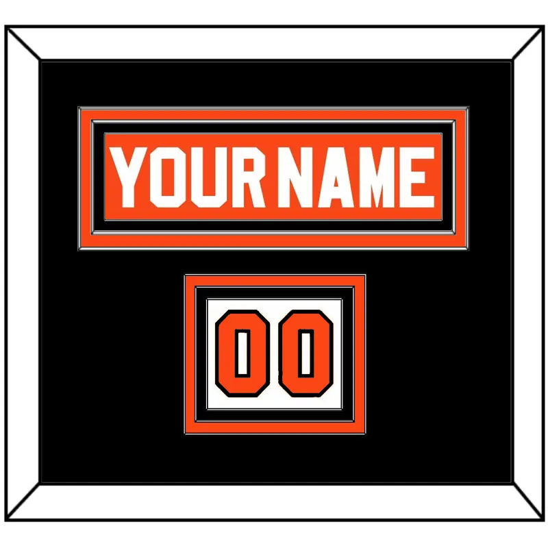 Philadelphia Nameplate & Number (Shoulder) - Road Orange (1983-2001) - Triple Mat 5