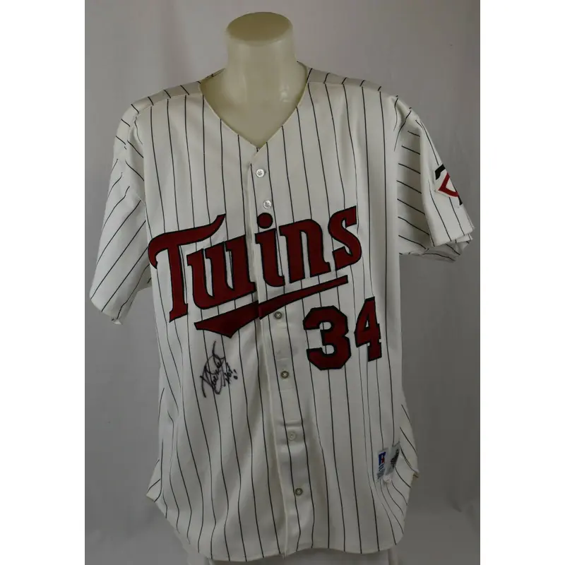 Kirby Puckett "HOF 2001" Signed Game Issued Minnesota Twins Jersey JSA COA RARE